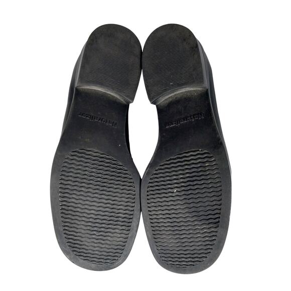 NATURALIZER! BLACK GENUINE LEATHER CLASSIC FRONT INSET HEELED LOAFERS! SZ 7.5M - Picture 9 of 10